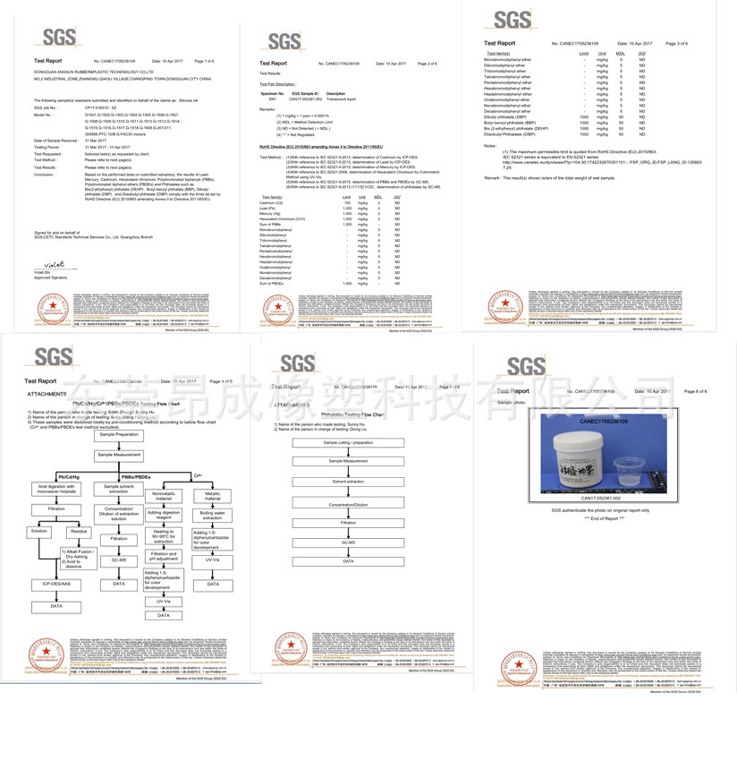 油墨SGS检验报告、